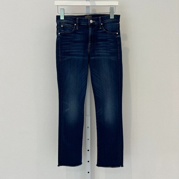 MOTHER THE RASCAL ANKLE SNIPPET BLUE TONGUE AND CHIC JEANS...